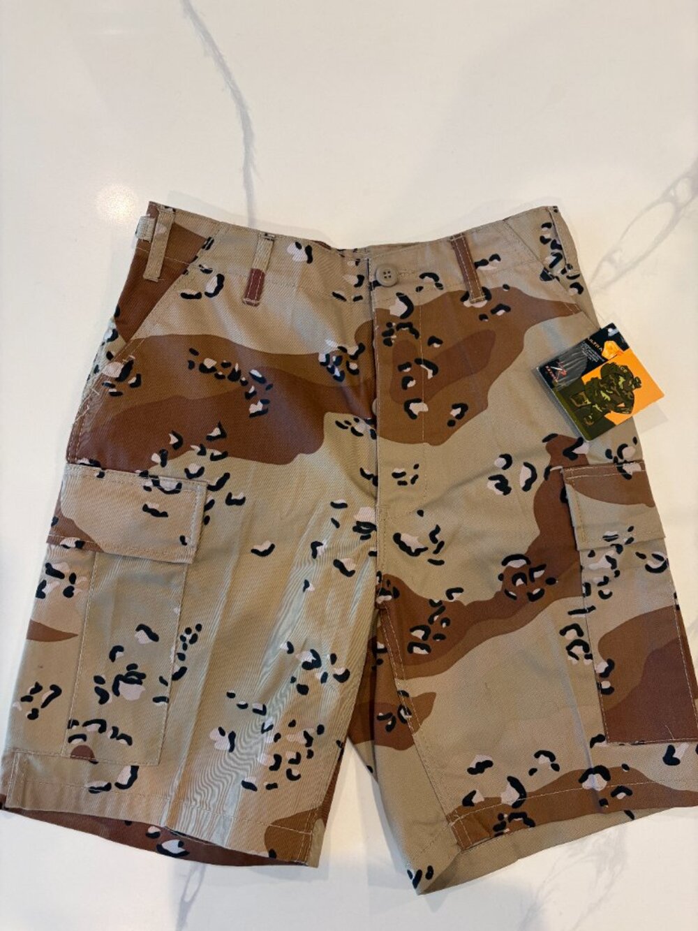 Kid Rothco Ultra Force BDU Desert Camo Cargo Shorts Size XS